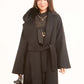 Wool Coat with Fox Fur Collar