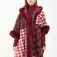 Multi-Patterns Slip On Hooded Poncho