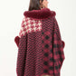 Multi-Patterns Slip On Hooded Poncho