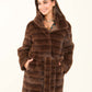Faux-Fur Belted Coat