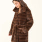 Faux-Fur Belted Coat