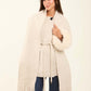 Belted Wool-Blend Fur-Trim Coat
