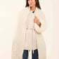 Belted Wool-Blend Fur-Trim Coat
