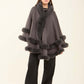 Elegant Solid Coziness Flowy Poncho