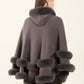Elegant Solid Coziness Flowy Poncho