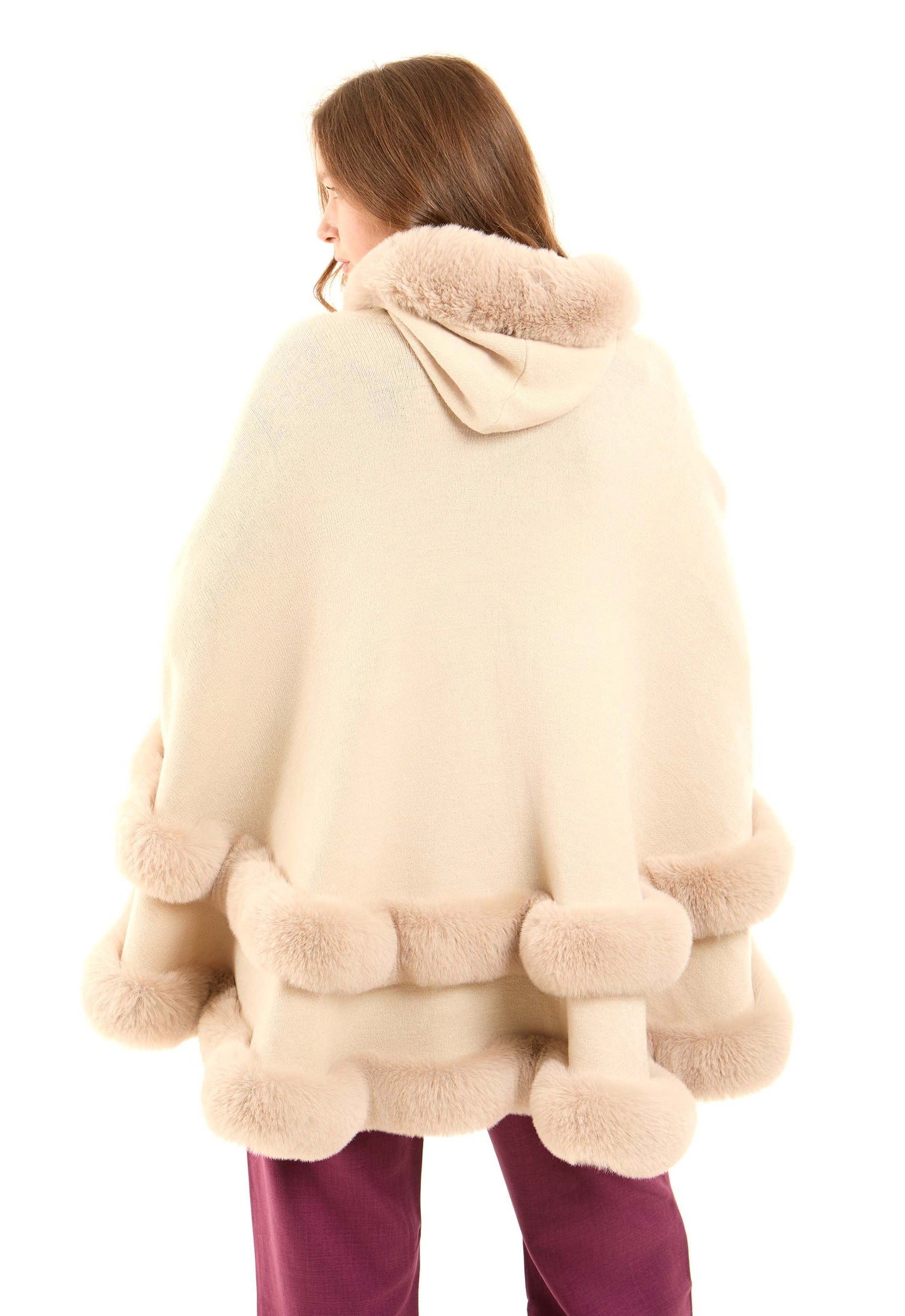 Elegant Solid Coziness Flowy Poncho