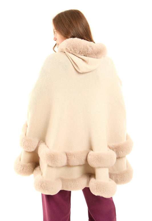 Elegant Solid Coziness Flowy Poncho