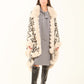 Geometric Pattern Open Neck Winter Poncho