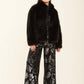 Luxurious Faux Fur Polyester Jacket