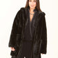 Faux-Fur Hooded Long Coat