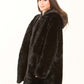 Faux-Fur Hooded Long Coat
