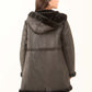 Faux-Fur Hooded Long Coat