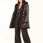 Faux-Fur Hooded Long Coat
