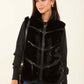 Feminine Soft Fur Vest with Zipped Pockets
