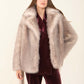 Plush Faux Fur Polyester Coat