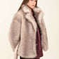 Plush Faux Fur Polyester Coat