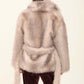 Plush Faux Fur Polyester Coat
