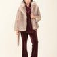 Plush Faux Fur Polyester Coat