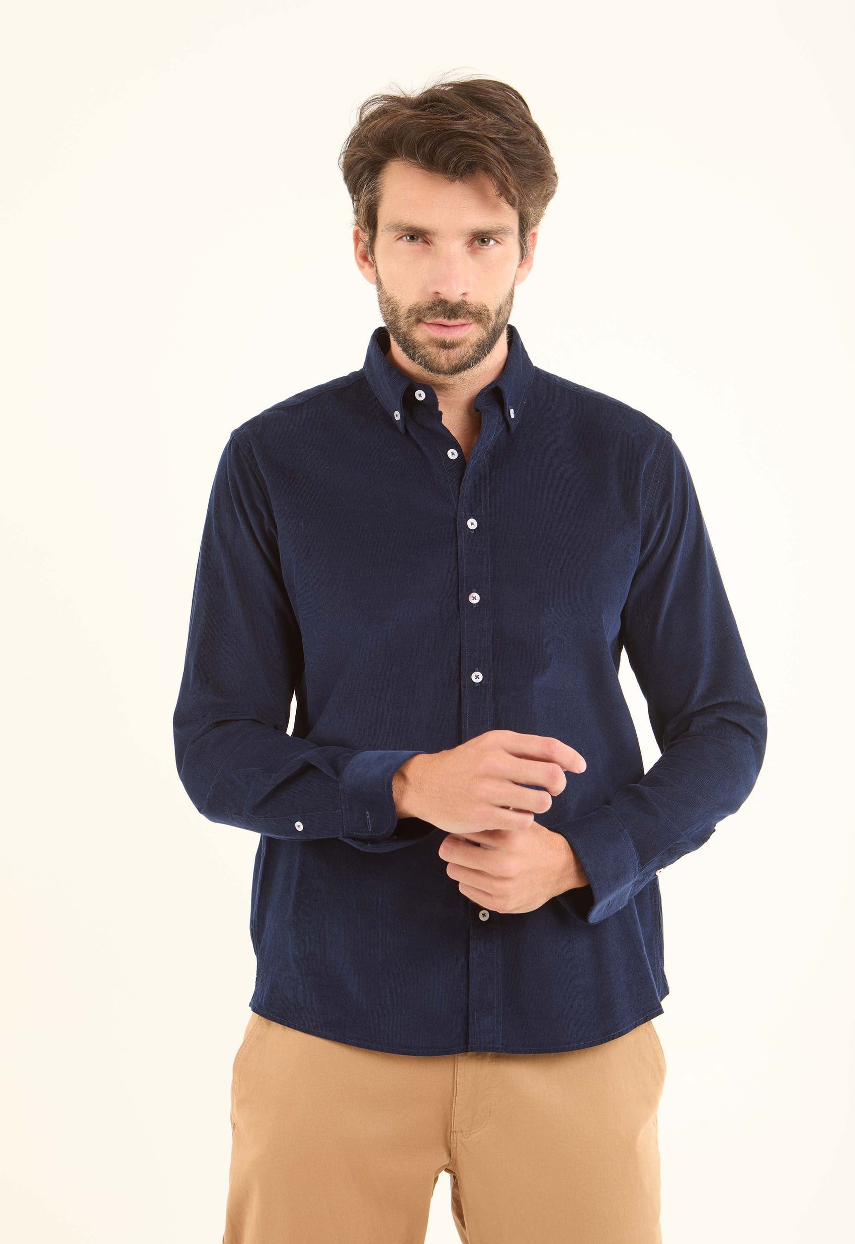 Regular Fit Ribbed Casual Shirt