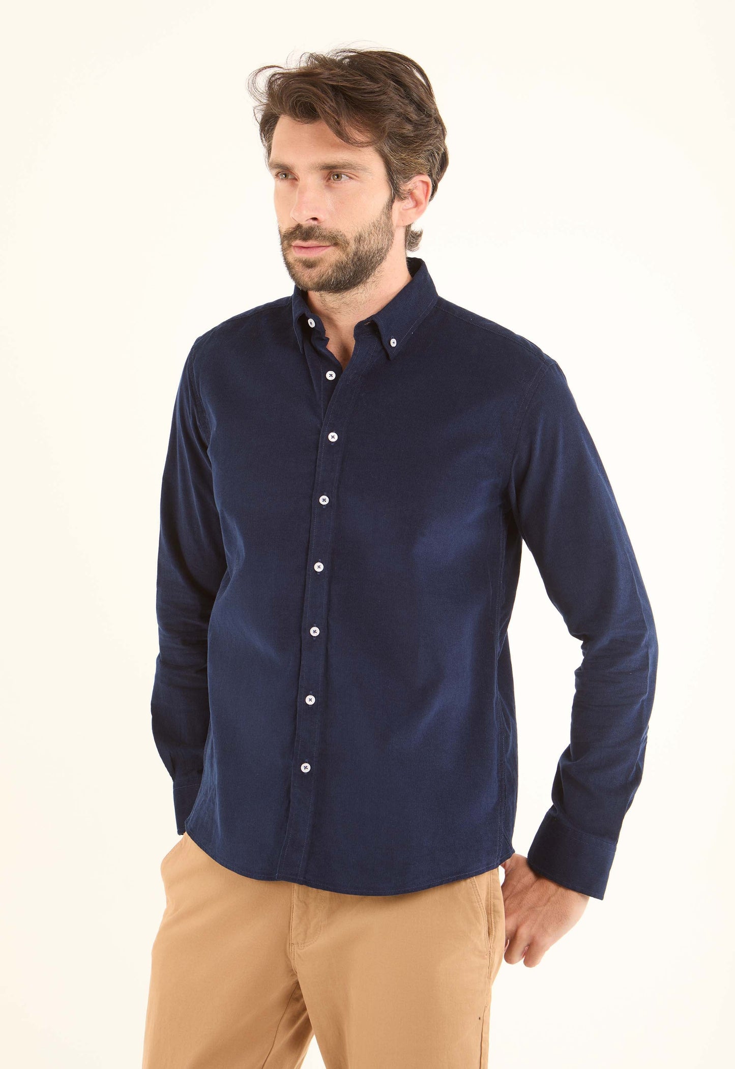 Regular Fit Ribbed Casual Shirt