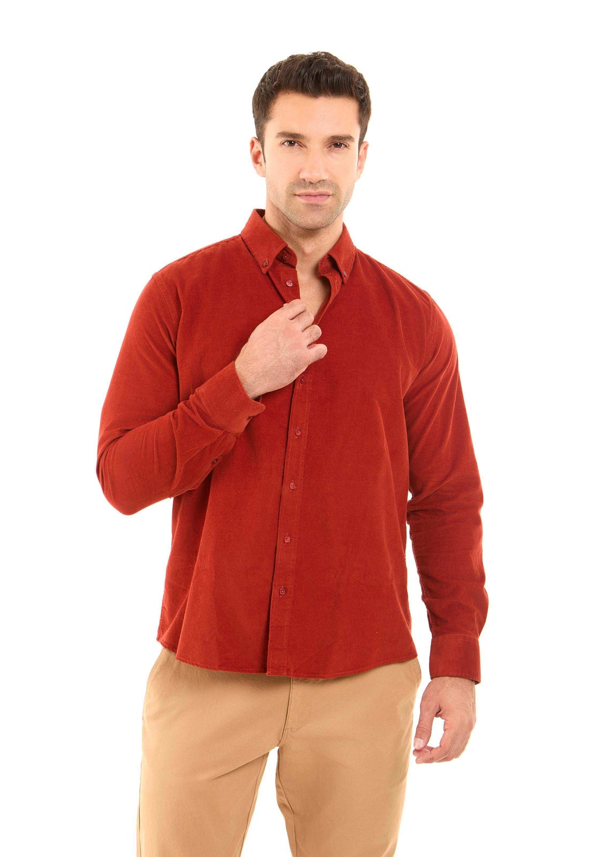 Regular Fit Ribbed Casual Shirt