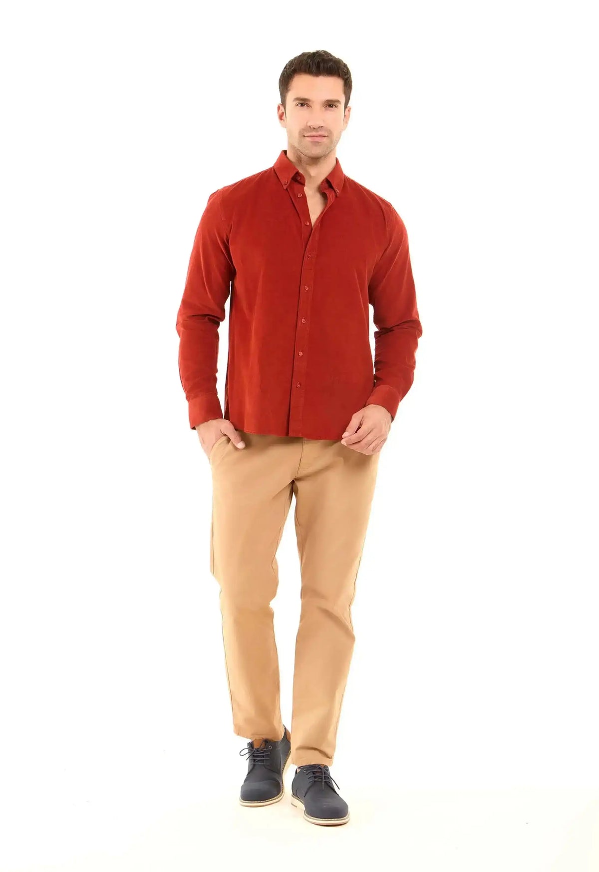 Regular Fit Ribbed Casual Shirt