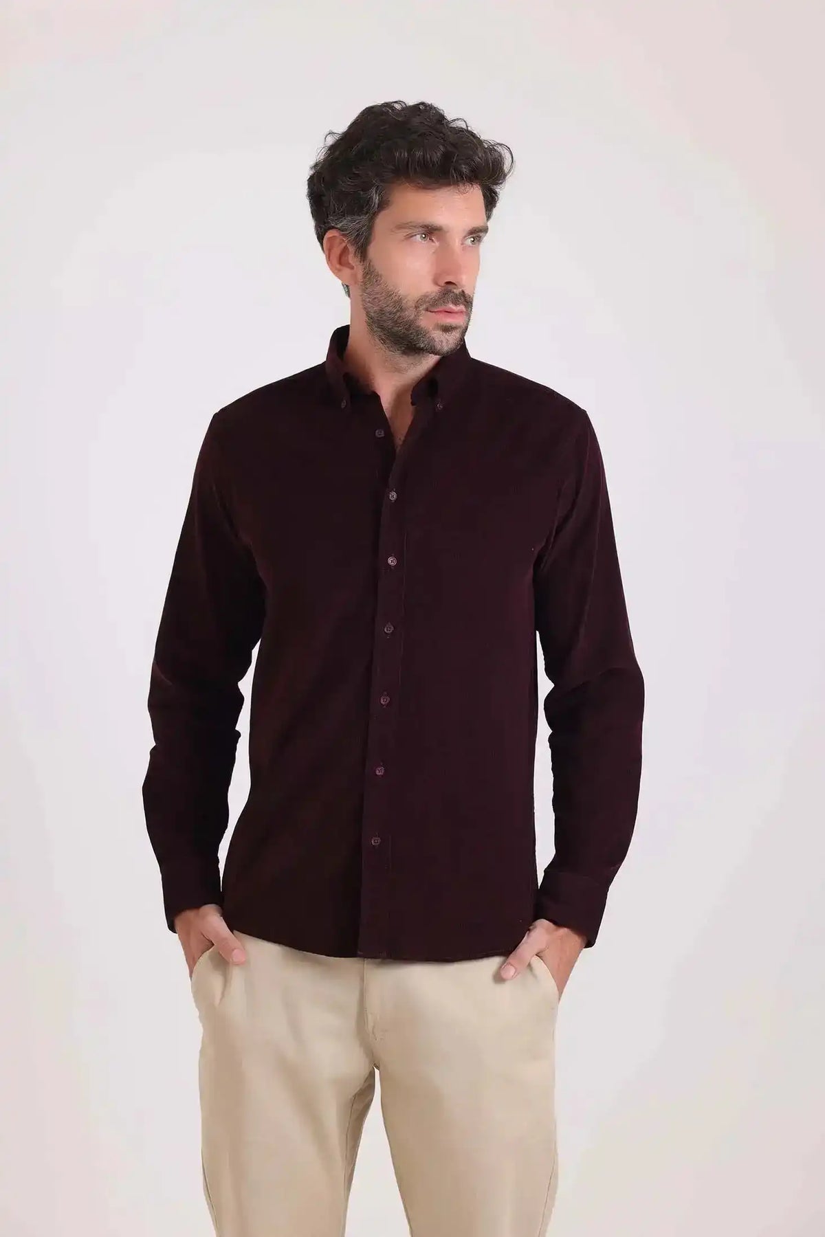 Regular Fit Ribbed Casual Shirt