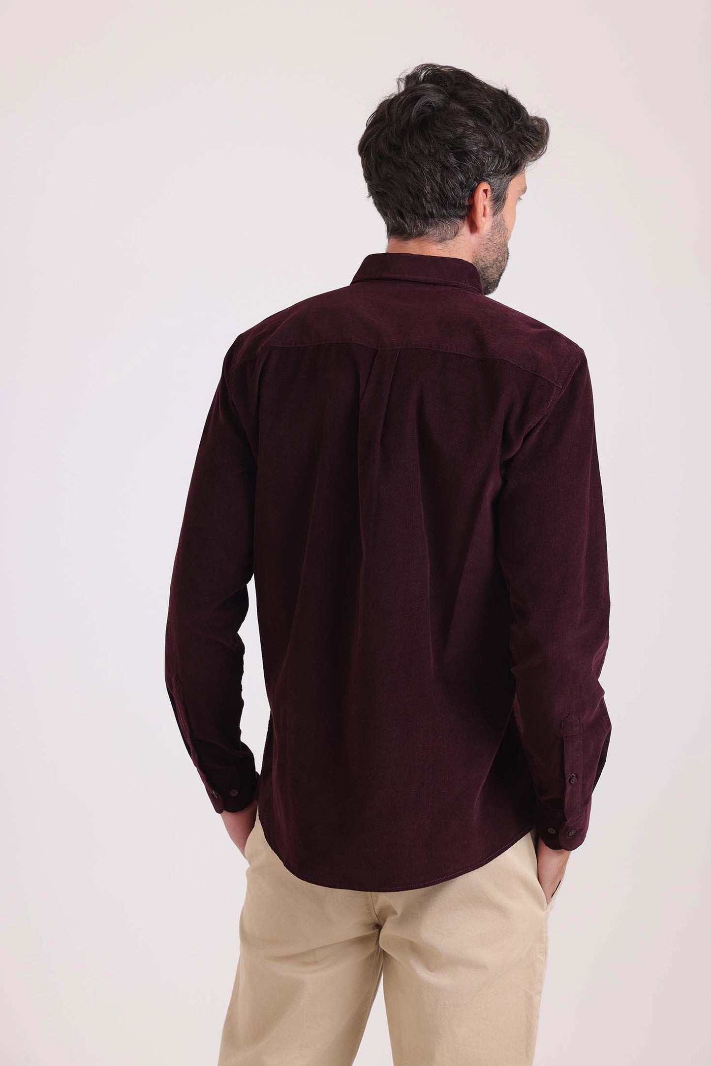 قميص كاجوال مضلع بقصة عادية