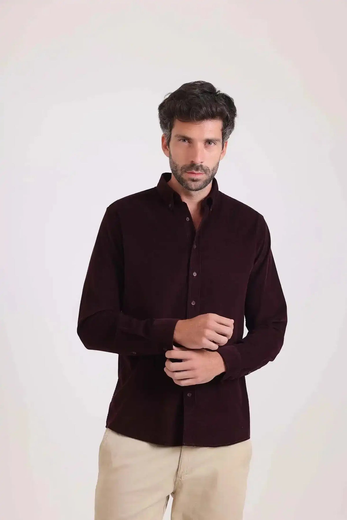 Regular Fit Ribbed Casual Shirt
