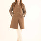 Colorblock Wool-Blend Style Long Coat