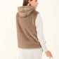 Reversible Solid Puffer Vest with Inner Fur