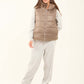 Reversible Solid Puffer Vest with Inner Fur