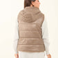Reversible Solid Puffer Vest with Inner Fur