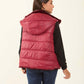 Reversible Solid Puffer Vest with Inner Fur