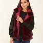 Reversible Solid Puffer Vest with Inner Fur