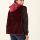 Reversible Solid Puffer Vest with Inner Fur
