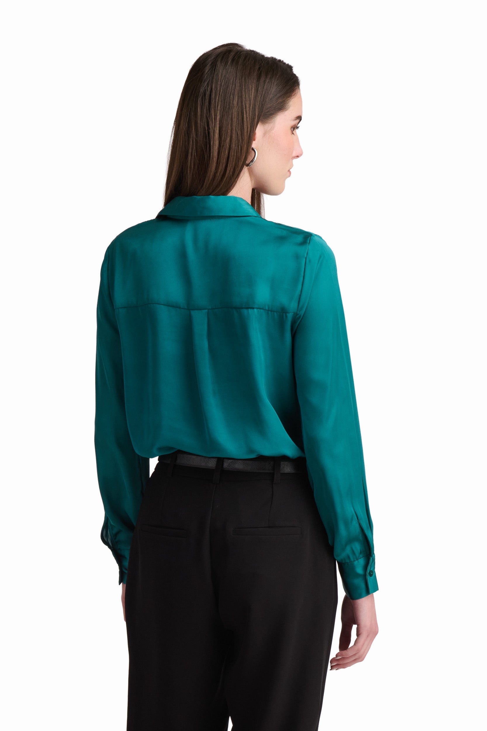 Emerald Satin Shirt