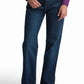 Dark Blue Wide-Leg Denim Jeans