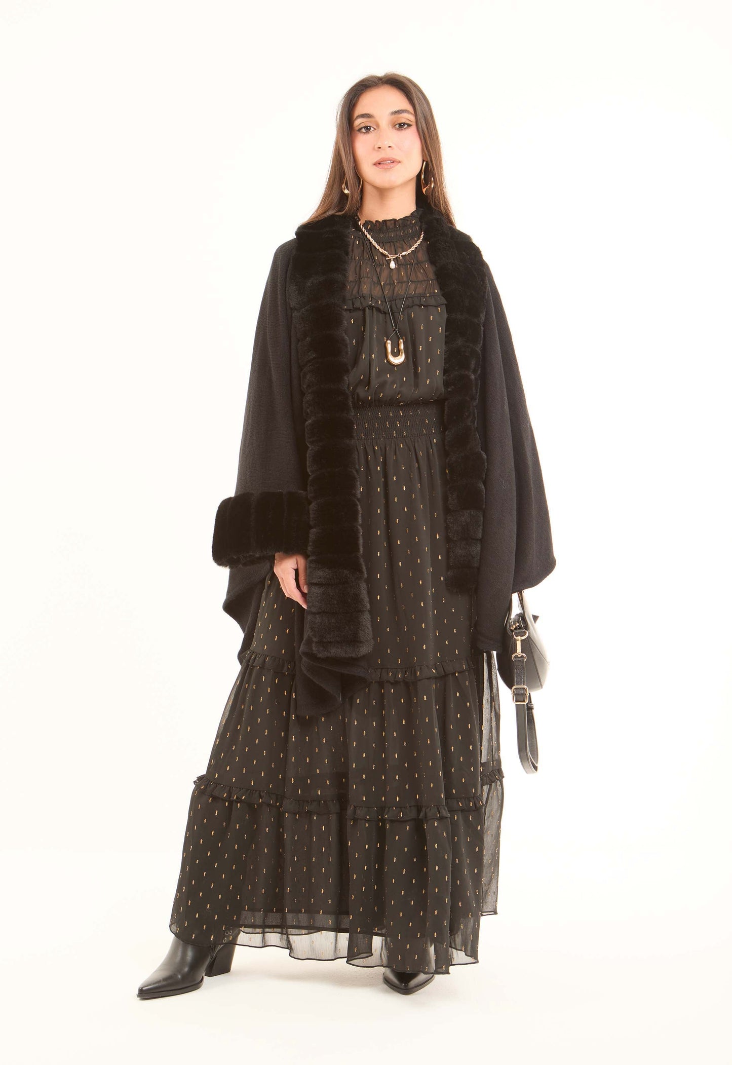 بونشو بأكمام 3/4 سهل الارتداء