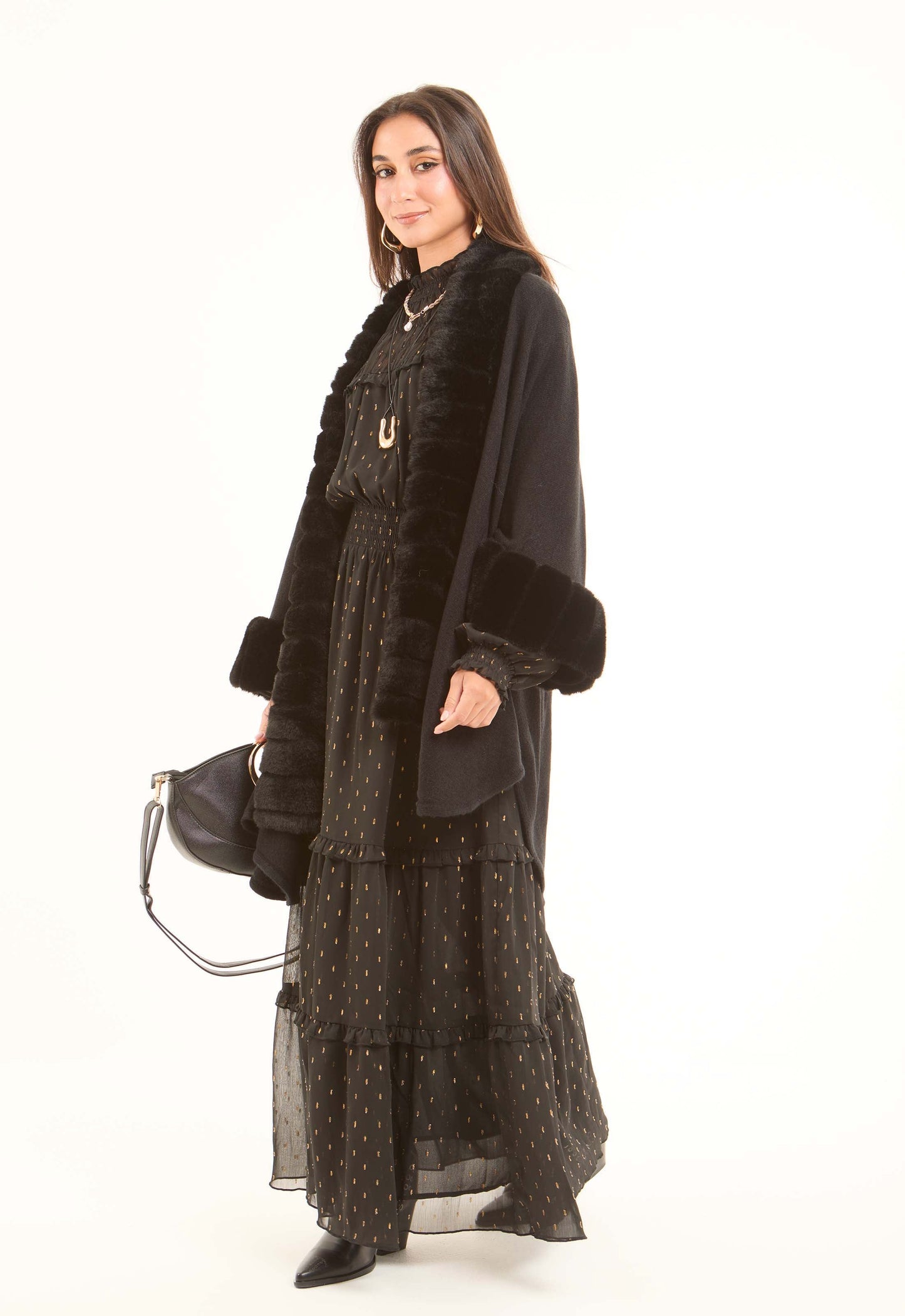 بونشو بأكمام 3/4 سهل الارتداء