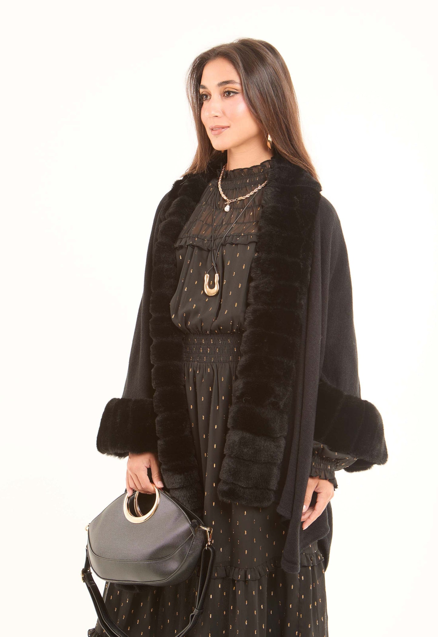 بونشو بأكمام 3/4 سهل الارتداء