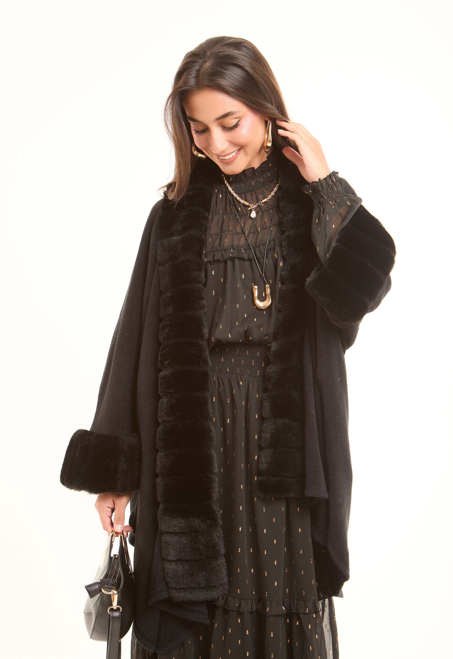 بونشو بأكمام 3/4 سهل الارتداء