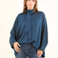 Elegant Tie-Neck Satin Blouse