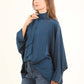 Elegant Tie-Neck Satin Blouse
