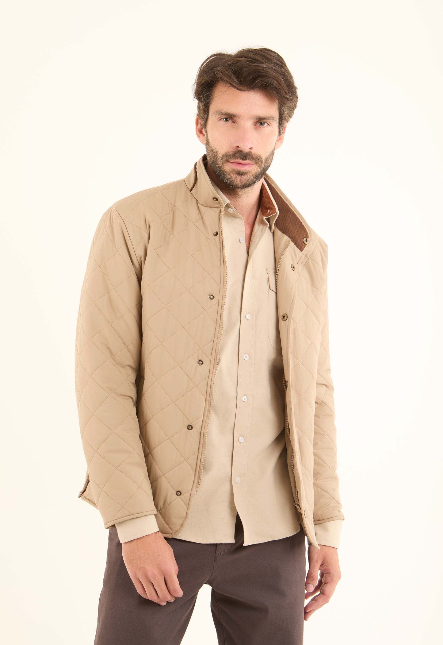 Quilted Stand-Collar Puffer Jacket