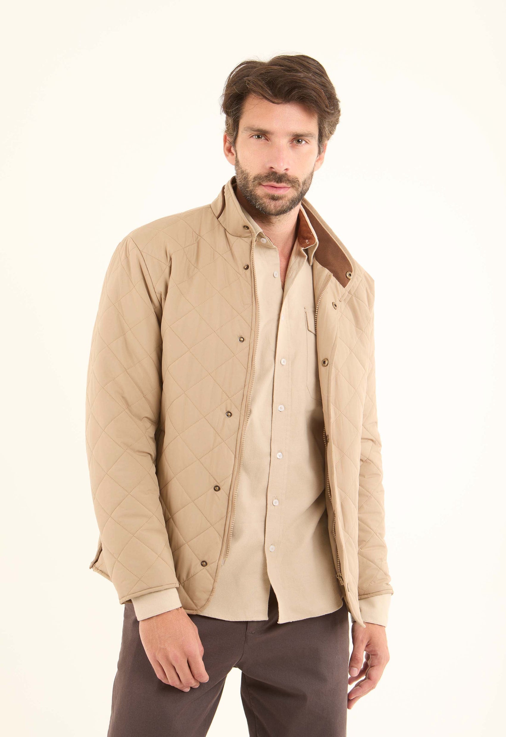 Quilted Stand-Collar Puffer Jacket