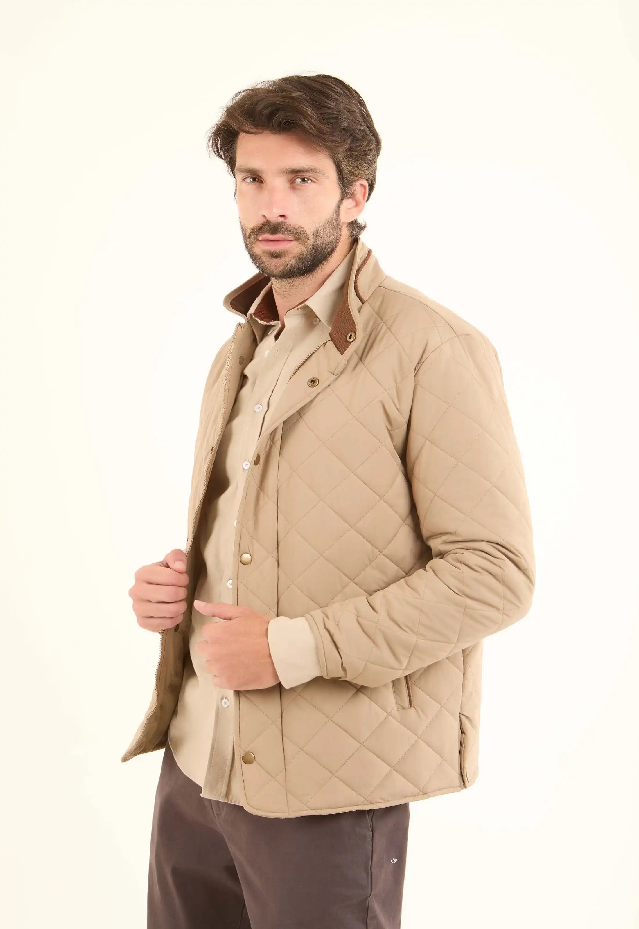 Quilted Stand-Collar Puffer Jacket