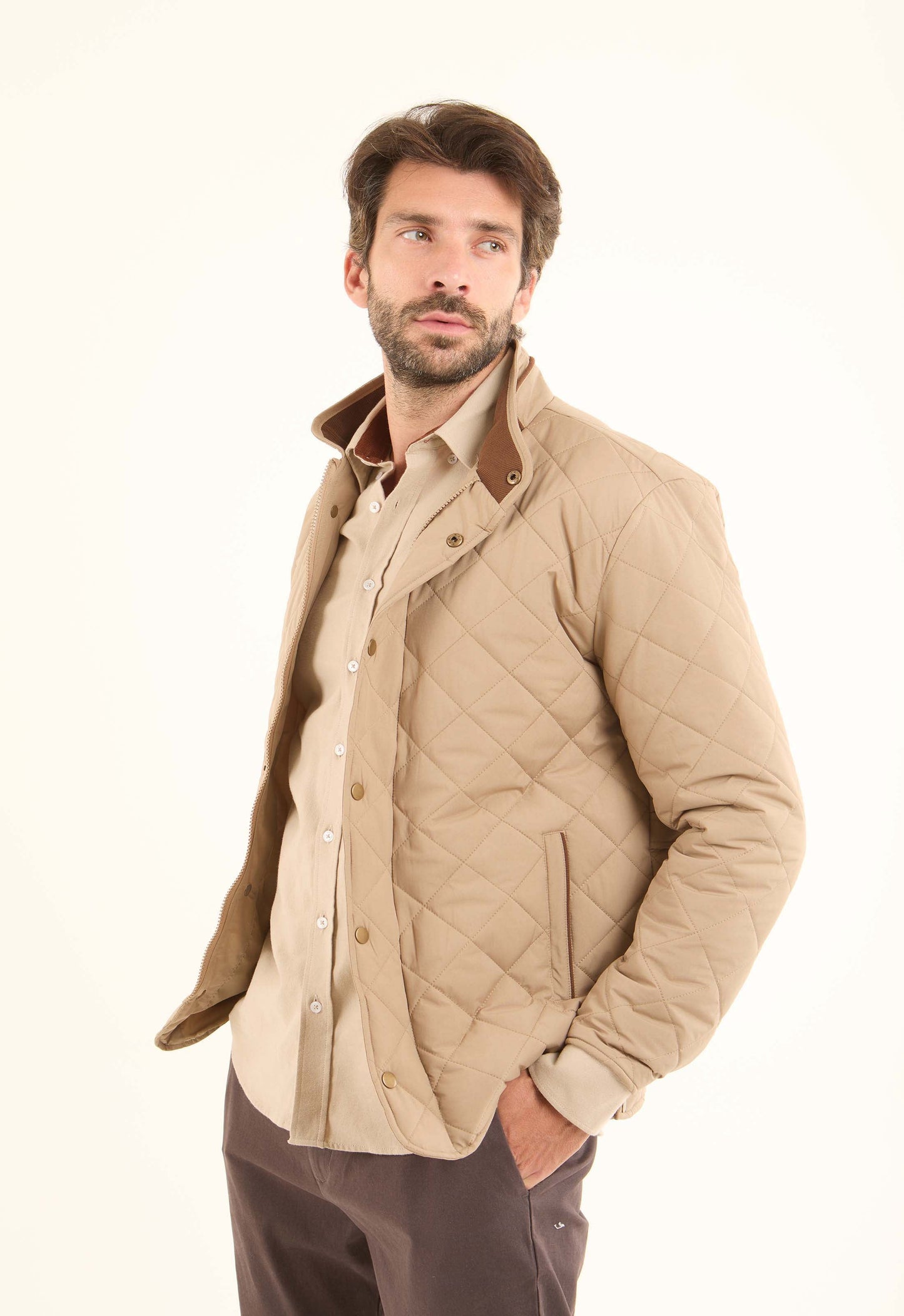 Quilted Stand-Collar Puffer Jacket