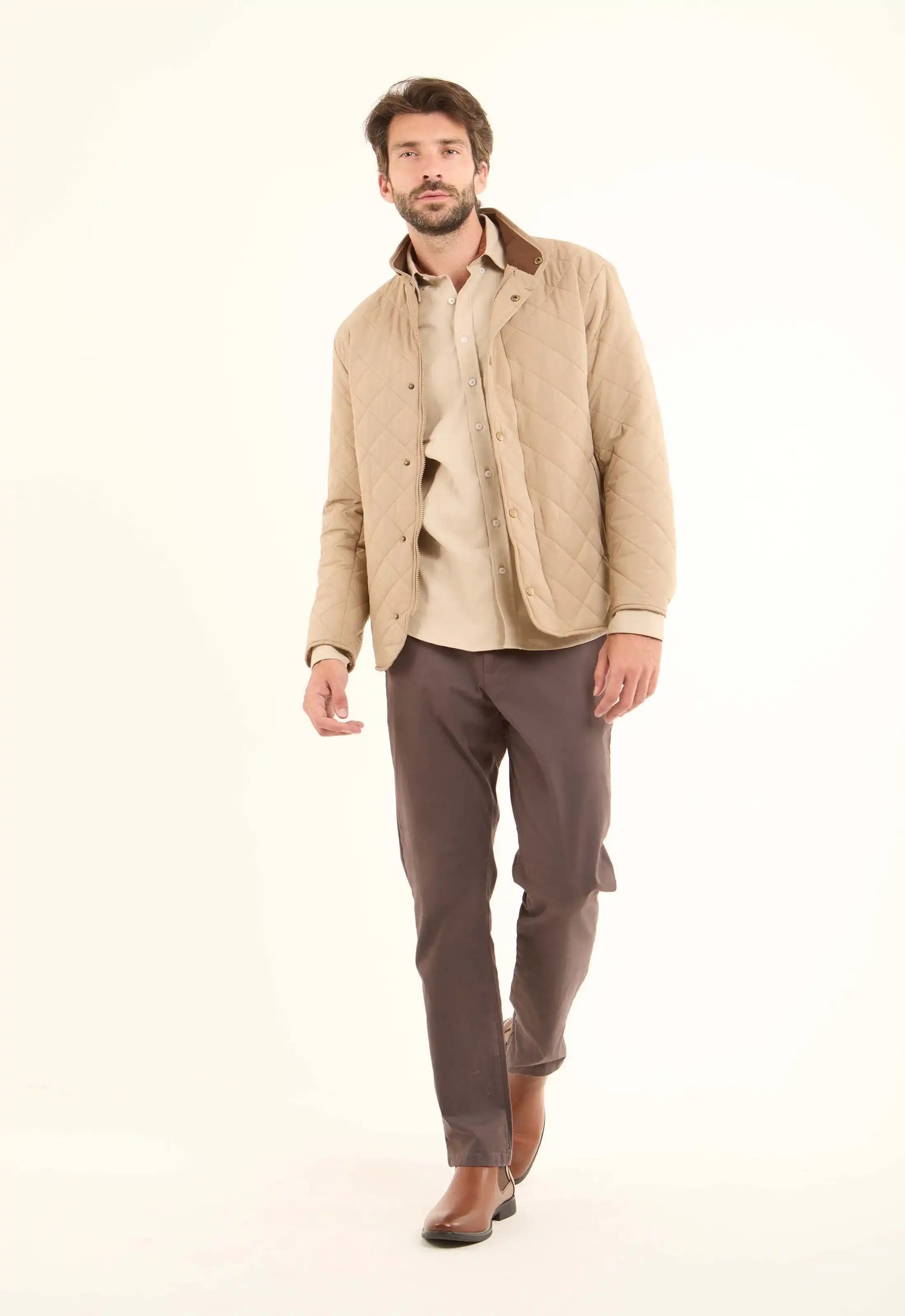 Quilted Stand-Collar Puffer Jacket