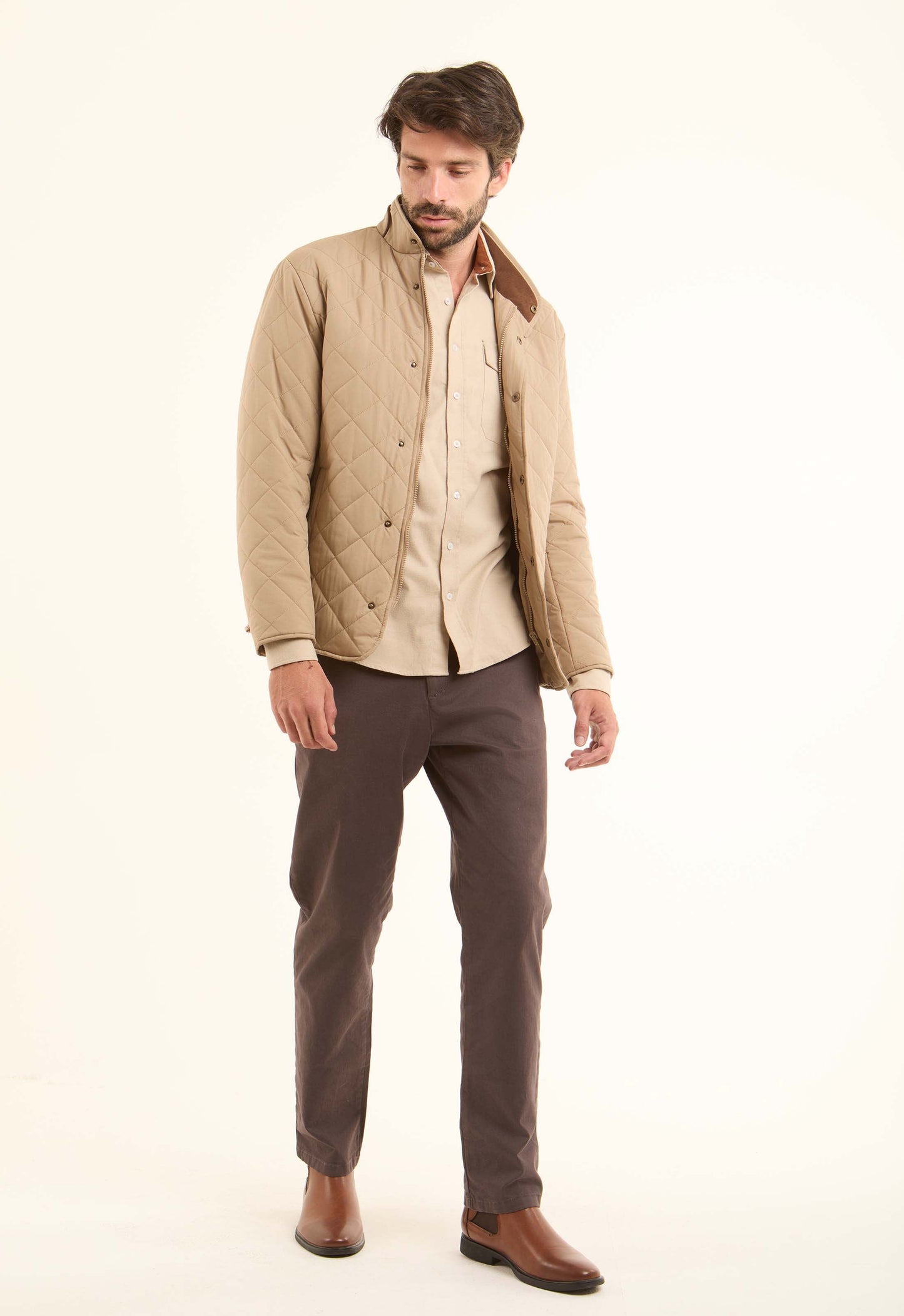 Quilted Stand-Collar Puffer Jacket